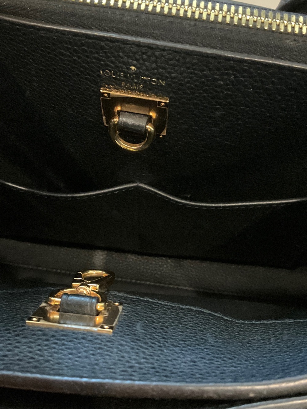 Louis Vuitton Black leather City Steamer MM Gold Hardware - Picture 5 of 13